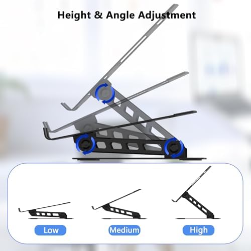 Adjustable Laptop Stand for Desk, Black