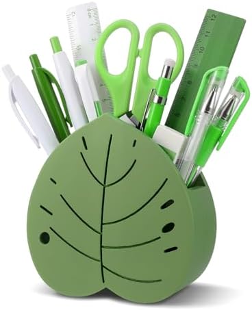 Tenceur Tropical Palm Pen Holder for Desk Large Capacity Pencil Holder