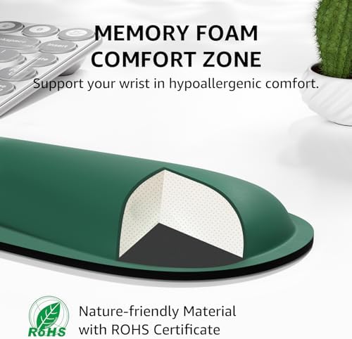KTRIO Keyboard Wrist Rest & Mouse Pad with Wrist Rest, Forest Green