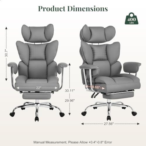 Big and Tall Office Chair 400 LBS, for Adults, Home Office