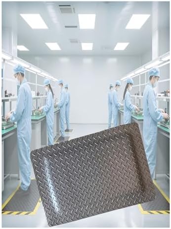 20mm Thick Anti-Fatigue Floor Mat - Static-Safe Cushioned Mat with Beveled Edge, Ideal for Workshops & Labs, Ergonomic Standing Pad (Gray, 110x100 cm),Grey,110x100 cm