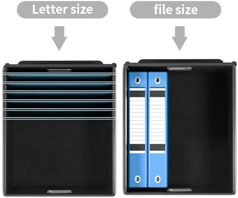 File Organizer Box with Lids, Collapsible File Folder Organizer