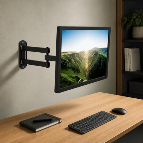 Mount-It! Small TV Monitor Wall Mount Arm, 19-32", 40 lbs, RV Compatible