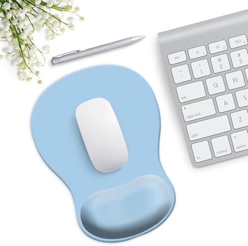 Mouse Pad, Mouse Pad with Wrist Support (Light Blue)