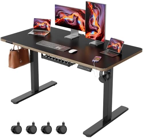 48 Inch Standing Desk with USB-C Port, Cable Management