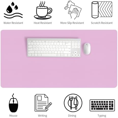 Bloss Purple Desk Mat, Desk Matt for Desktop, Large Leather Desk Pad, Desk Pad Mat Waterproof, Computer Mat for Office Work/Home/Decor (31.5 x 15.7 Inches)