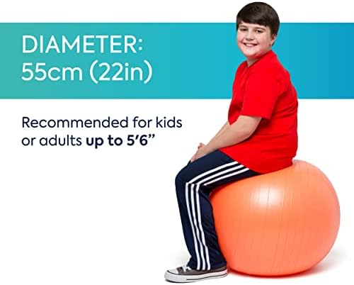 Bouncyband Balance Ball – Create Flexible Seating to Improve Focus at School, Office, or Home with This No-Roll Weighted Ball