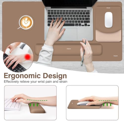 MOSISO Keyboard Mouse Pad Set, Large Gaming Mouse Pad&Keyboard Wrist Rest