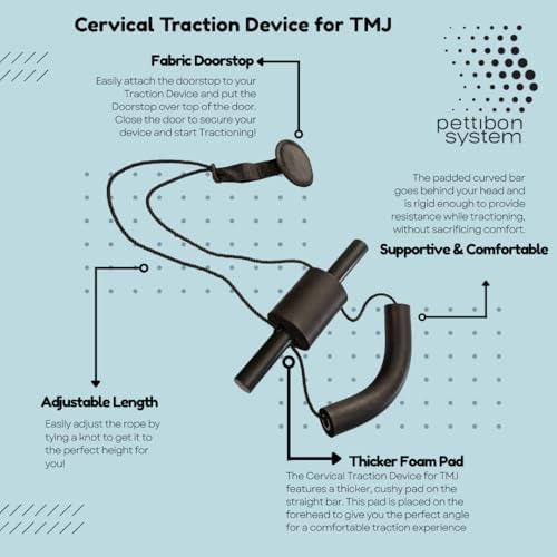 Authentic Pettibon System Cervical Neck Traction Device for TMJ Relief- Over The Door Neck Stretcher