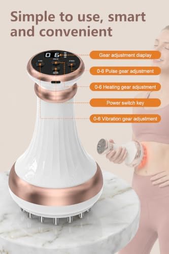 Lymphatic Drainage Massager & Anti-Cellulite Massage Tool, Cordless, White