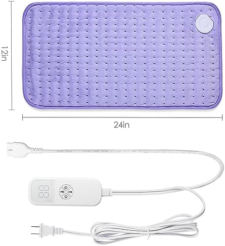 Heating Pad for Back Pain Period Cramps Relief with 6 Heat Settings 12"x24"