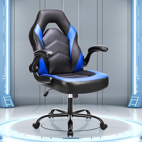 OLIXIS Computer Gaming Chair, Lumbar Support, PU Leather