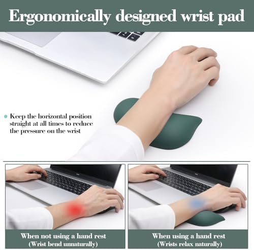 Ergonomic Wrist Rest for Computer Keyboard and Mouse Set with Wrist Support