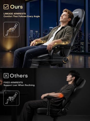 HLDIRECT Gaming Chair with Massager Lumbar Support, 400LBS Weight Capacity