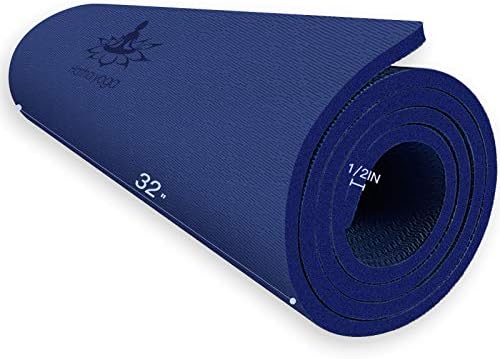 Hatha Yoga Extra Thick TPE Yoga Mat - 72"x 32" Thickness 1/2 Inch -Eco Friendly- With High Density Anti-Tear Exercise Mats For Home Gym Travel & Floor Outside