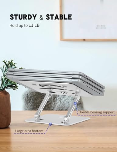 Z-Shaped Laptop Stand for Desk Fits 10"-16" Notebook, Silver