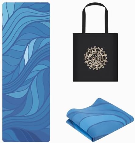 Foldable Yoga Mat, 1.5mm Thick Exercise Yoga Mat With Carry Bag