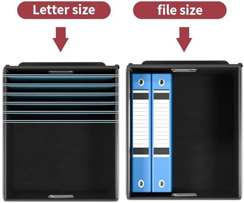 File Organizer Box with Lids, Collapsible File Folder Organizer