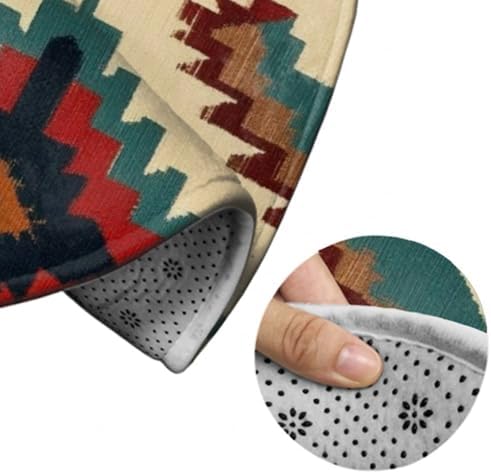 Circular Rugs Large Modern Round Area Rug Fashion Decor Mat for Home Office Native American Western Aztec