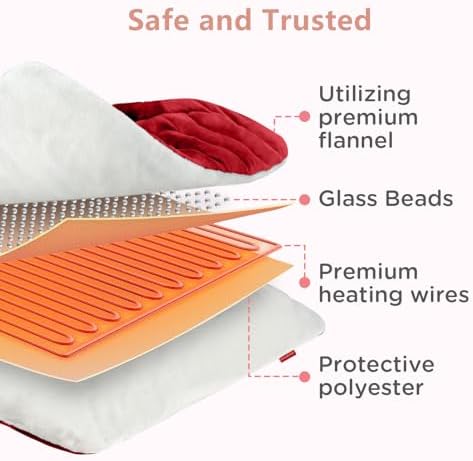 Comfytemp Weighted Heating Pad for Back & Period, FSA Eligible HSA, 12 x 24
