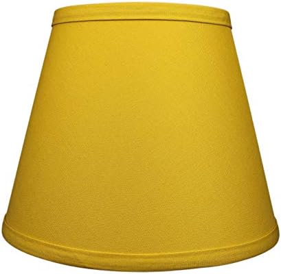 FenchelShades.com Lampshade 6" Top Diameter x 10" Bottom Diameter x 8" Slant Height 6x10x8" with Spider Attachment Diameter 0.4 Inch for Lamps with a Harp (Yellow Spice)