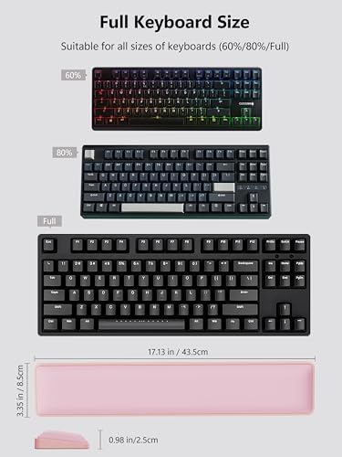 Cooling Gel Keyboard Wrist Rest, Ergonomic 17.13” Full-Size Wrist Support