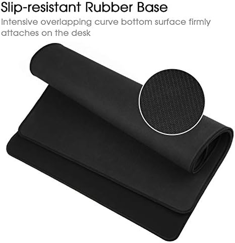 Gaming Mouse Mat/Mouse Pad 35.4x15.7x0.12Inch | XXL Mouse pad | Table mat/Large Size | Improved Precision and Speed | Rubber Base for Stable Grip on Smooth Surfaces Non-Slip (90x40 Black004)