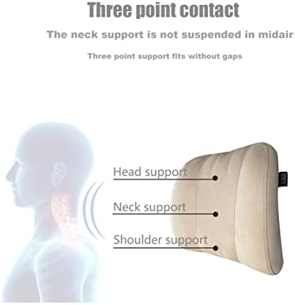 Car Headrest Pillow Soft Suede Fabric Memory Foam Car Neck Pillow Ultimate Comfort and Support for Driving and Travel