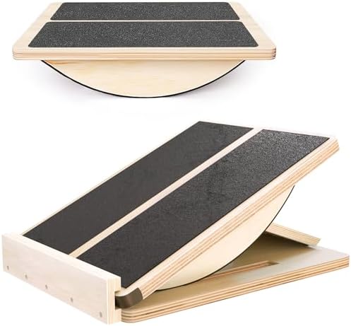 MUCITAGF 2-in-1 Slant Board for Calf Stretching & Balance Training