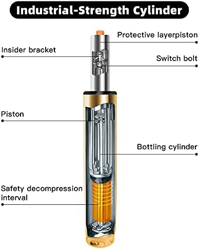 Omyoffice Adjustable Height Gas Lift Cylinder for Office Chairs, Universal Size, Heavy Duty, Gold
