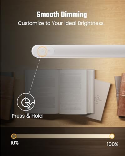 SUPERDANNY Eye-Caring LED Desk Lamp Work Lamp Office Lamp with Side Clamp