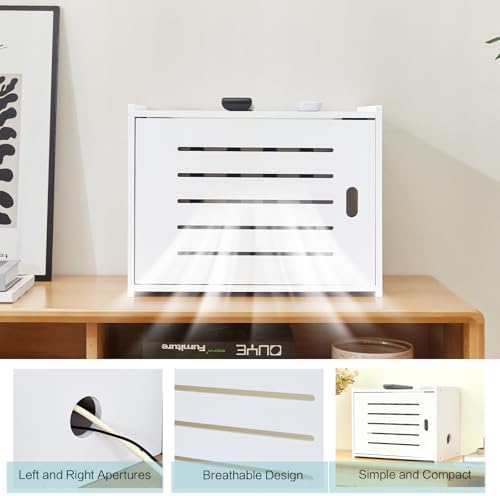 WiFi Router Storage Cabinet, WiFi Box Hider with Cable Management