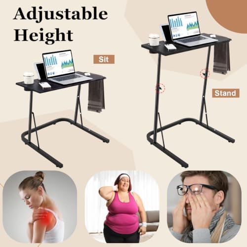 Weysat Walking Pad Desk, Adjustable Height Treadmill Desk, 31.5"-47.2"