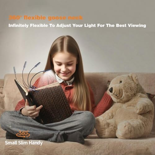VAVOFO Rechargeable Reading Light, Clip on Book Light for Reading in Bed