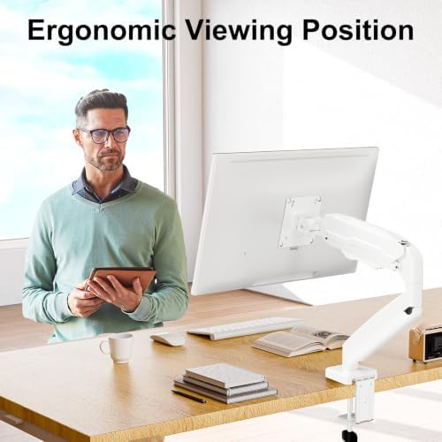 Single Monitor Mount, Fully Adjustable Monitor Arm Fits Max 32" Screen