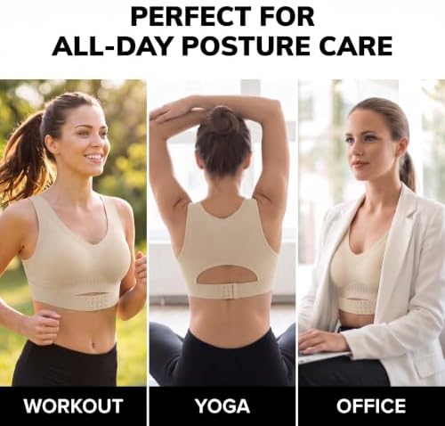 Posture Corrector Bra for Women Wireless Back Support Plus Size Sports Bra
