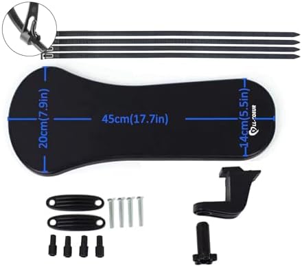 LL-COEUR Arm Support Wrist Rest for Table and Chair, Ergonomic Armrest Desk Extender, Multifunctional Computer Mouse Pad Holder (Black)