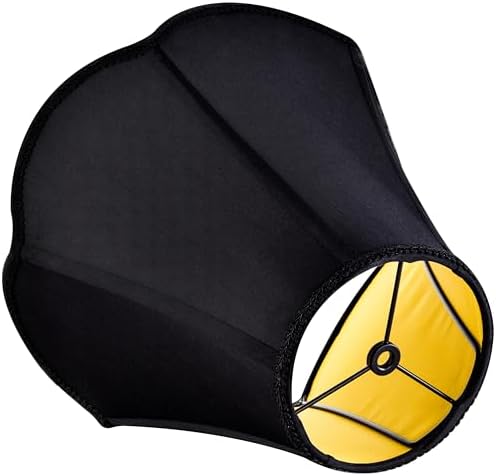 GO&SO Lamp Shades Set of 2,6" x 13" x 10.6",Bell Lamp Shade,Black Petals
