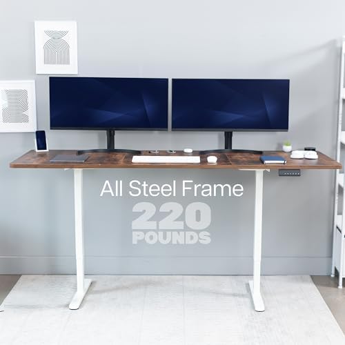 VIVO Rustic Vintage Brown 83 x 30 in Standing Desk, DESK-KIT-E2W84-30N