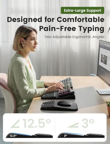 Vaydeer Keyboard Stand and Mouse Pad Set, Ergonomic Arm Support Pad