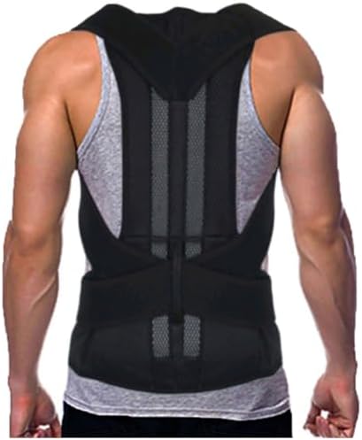 S-5XL Plus Size Posture Corrector For Women Men Back Support Belt Hunchback Correction Therapy-Belt Pain Relief For Herniated Disc Sciatica Scoliosis (Color : Black, Size : L/Large)