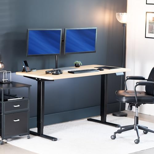 VIVO Light Wood 55 x 28 in Standing Desk, DESK-KIT-2B55C