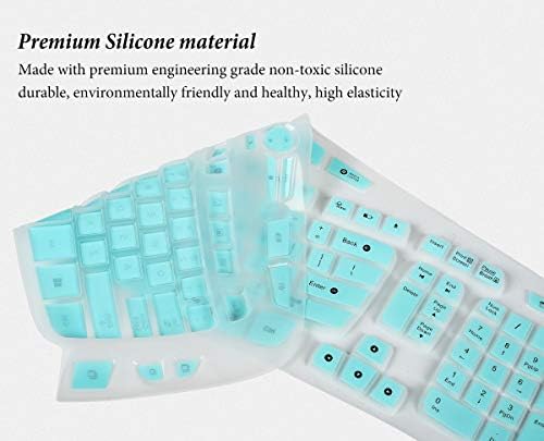Keyboard Cover for Logitech MK550 MK570 K350 Wireless Wave Keyboard, Logitech K350 MK550 MK570 Accessories Wave Keyboard Protector-Mint