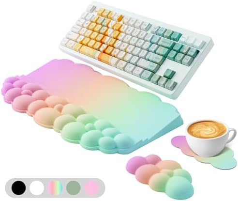 Ergonomic Wrist Rest for Keyboard, Soft Memory Foam Cloud Keyboard Stand