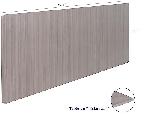 VIVO Dark Gray 71 x 36 in Table Top, DESK-TOP72-36G