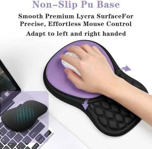Wrist Rest for Computer Keyboard and Mouse Pad Set with Massage Design