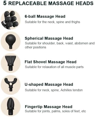 Massage Gun with Extension Handle, 2-in-1 Back Massager Gun