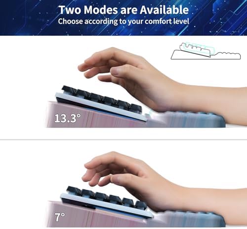 Keyboard Stand for Desktop, Keyboard Wrist Rest, Ergonomic Keyboards Holder for Easy Typing Working, Wrist pad for Keyboards with Comfortable Wrist Rest for Keyboard Blue Pink