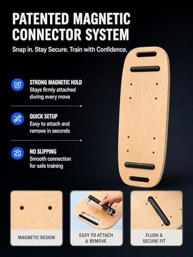 Balance Board for Adult with Adjustable Stoppers: 3 Modes Wobble Board with Roller Exercise Balancing Stability Trainer for Improve Balance Non Slip Surface