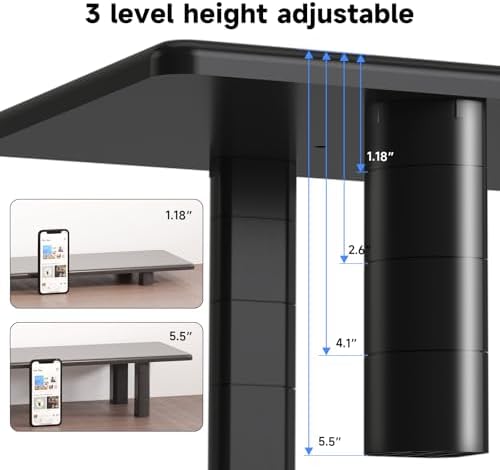 suptek Dual Monitor Stand Riser, 32.28" Large Stands for 2 Monitors